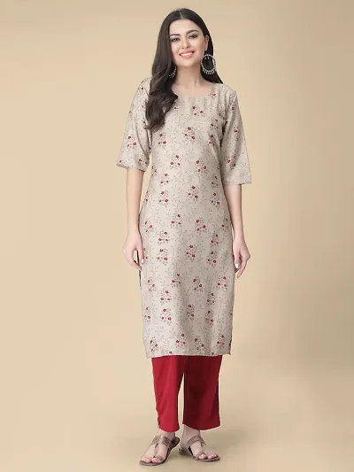 Straight Printed Crepe Kurtas