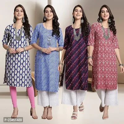 Fancy Crepe Kurtis for Women Pack Of 4