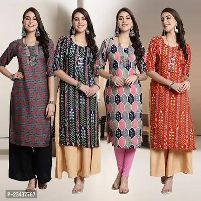 Fancy Crepe Kurtis for Women Pack Of 4