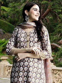 Fancy Cotton Blend Kurta Bottom And Dupatta Set For Women-thumb3