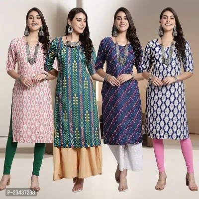 Fancy Crepe Kurtis for Women Pack Of 4-thumb0