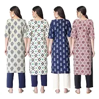 New Crepe Combo Printed Kurtis For Women Pack Of 4-thumb1