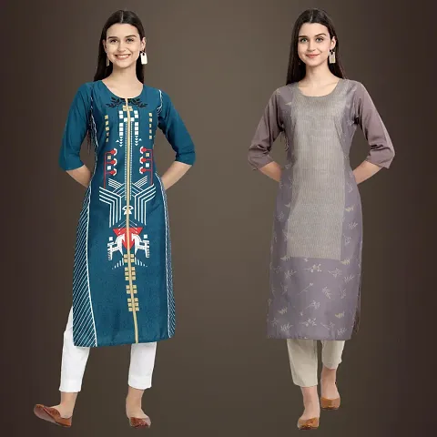 Stylish Fancy Crepe Kurtis Pack Of 2