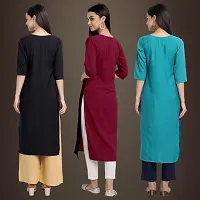 Fancy Crepe Kurtis for Women Pack Of 3-thumb1