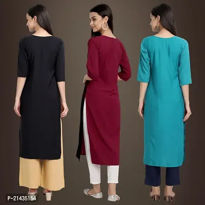 Fancy Crepe Kurtis for Women Pack Of 3-thumb2