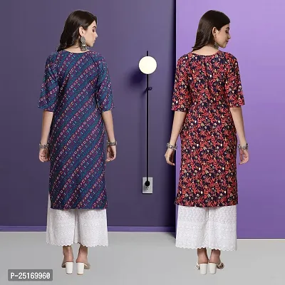 Fancy Crepe Kurtas For Women Pack Of 2-thumb2