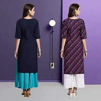 Fancy Crepe Kurtas For Women Pack Of 2-thumb1