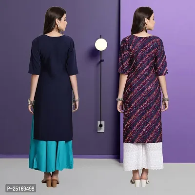 Fancy Crepe Kurtas For Women Pack Of 2-thumb2