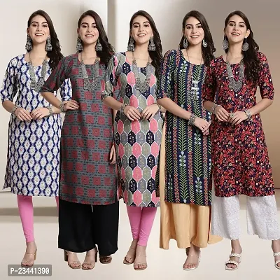 Fancy Crepe Kurtis For Women Pack Of 5