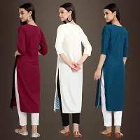 Fancy Crepe Kurtis for Women Pack Of 3-thumb1