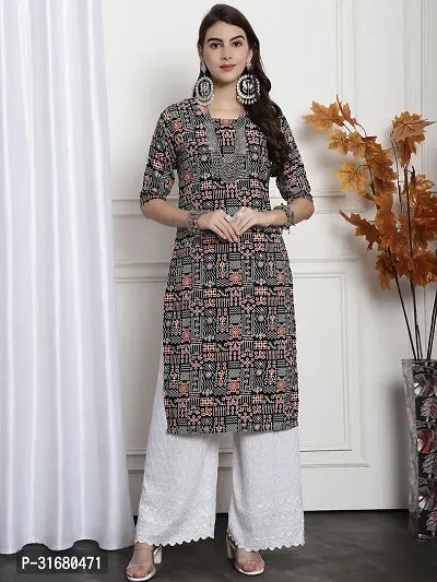 Fancy Crepe Printed Kurtas For Women Pack Of 6-thumb4