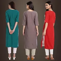 Fancy Crepe Kurtis for Women Pack Of 3-thumb1