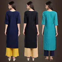 Fancy Crepe Kurtis for Women Pack Of 3-thumb1