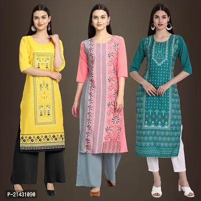 Fancy Crepe Kurtis for Women Pack Of 3