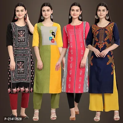 Fancy Crepe Kurtis for Women Pack Of 4-thumb0