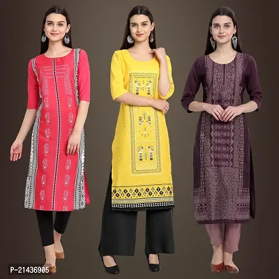 Fancy Crepe Kurtis for Women Pack Of 3