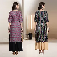 Fancy Rayon Kurtis For Women Pack Of 2-thumb1