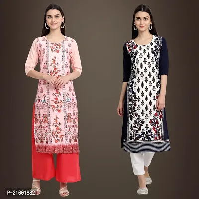 Best Trendy Crepe Printed Kurti For Women Combo Of 2