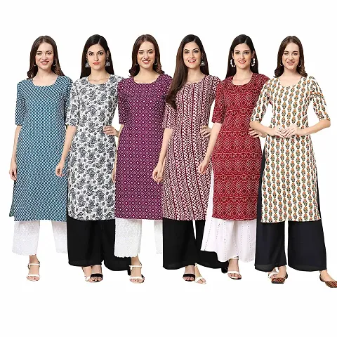 Trendy Crepe Straight Kurta Combo For Women Pack Of