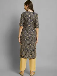 Stylish Crepe Printed Straight Kurta With Pant Set For Women-thumb2