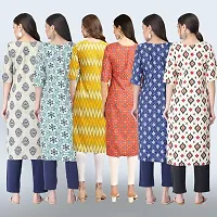 Women Stylish Crepe Printed Straight Kurta Combo-thumb1