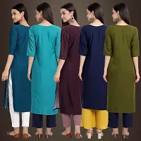 Fancy Crepe Kurtis For Women Pack Of 5-thumb1