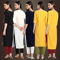 Fancy Crepe Kurtis For Women Pack Of 5-thumb1