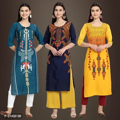 Fancy Crepe Kurtis for Women Pack Of 3