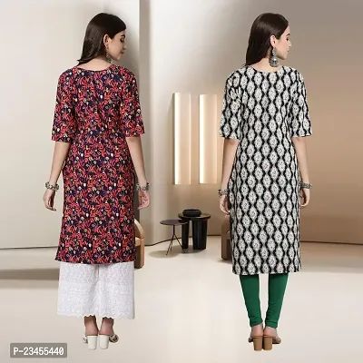 Fancy Rayon Kurtis For Women Pack Of 2-thumb2