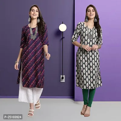 Fancy Crepe Kurtas For Women Pack Of 2