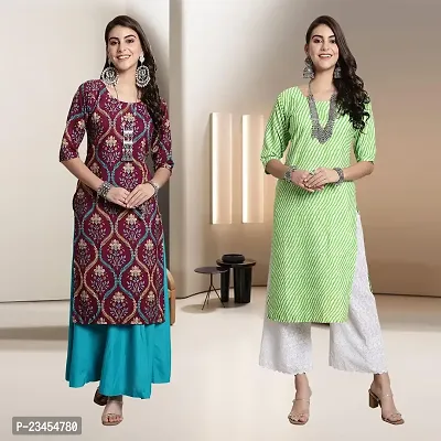 Fancy Rayon Kurtis For Women Pack Of 2