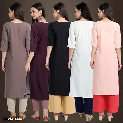 Fancy Crepe Kurtis For Women Pack Of 5-thumb2