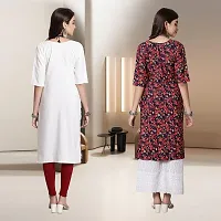 Fancy Rayon Kurtis For Women Pack Of 2-thumb1