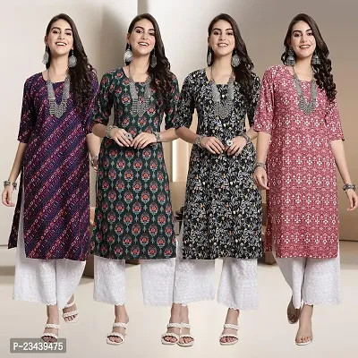 Fancy Crepe Kurtis for Women Pack Of 4