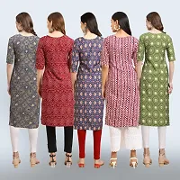 Women Stylish Crepe Printed Staright Kurta-thumb1