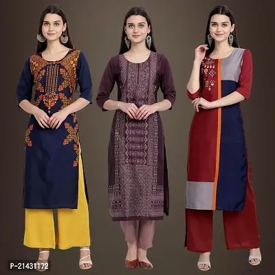 Fancy Crepe Kurtis for Women Pack Of 3