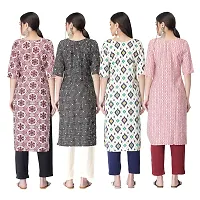 New Crepe Combo Printed Kurtis For Women Pack Of 4-thumb1