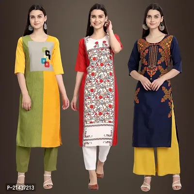 Fancy Crepe Kurtis for Women Pack Of 3