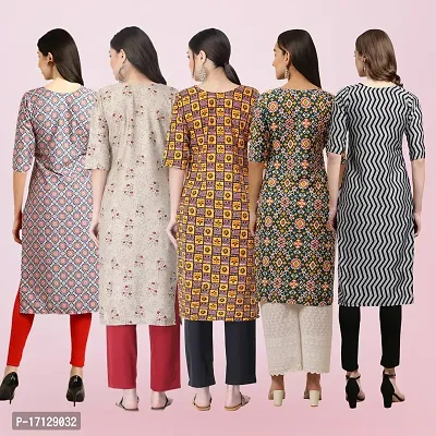 Women Stylish Crepe Printed Straight Kurta-thumb2