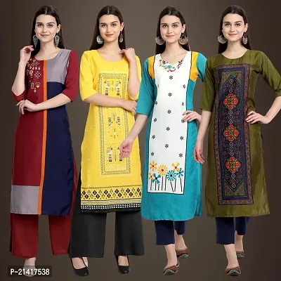 Fancy Crepe Kurtis for Women Pack Of 4