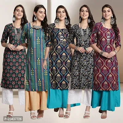 Fancy Crepe Kurtis For Women Pack Of 5