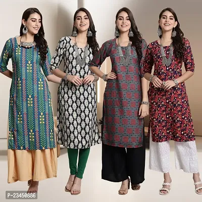 Fancy Crepe Kurtis for Women Pack Of 4