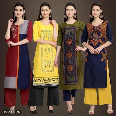 Fancy Crepe Kurtis for Women Pack Of 4