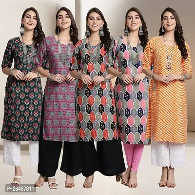 Fancy Crepe Kurtis For Women Pack Of 5