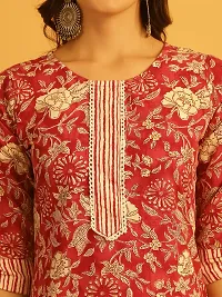 Stylish Red Crepe Printed Kurta Bottom and Dupatta Set For Women-thumb3