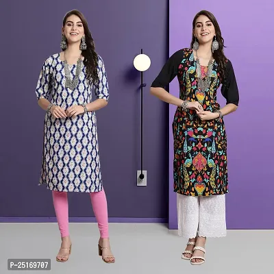 Fancy Crepe Kurtas For Women Pack Of 2