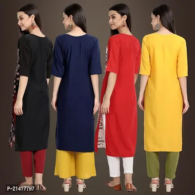 Fancy Crepe Kurtis for Women Pack Of 4-thumb2