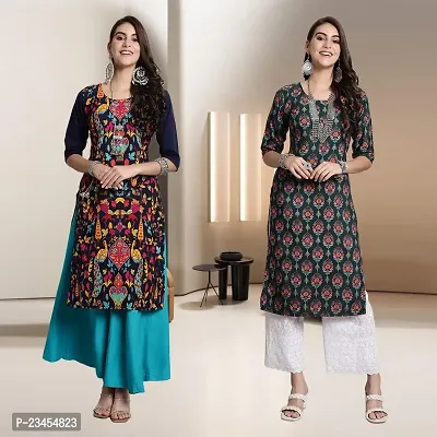 Fancy Rayon Kurtis For Women Pack Of 2