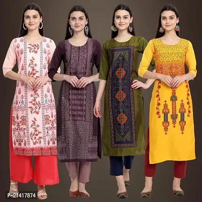 Fancy Crepe Kurtis for Women Pack Of 4