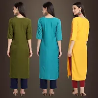 Fancy Crepe Kurtis for Women Pack Of 3-thumb1